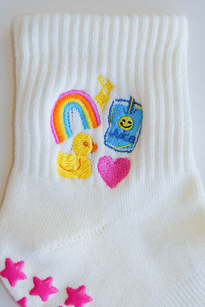 Lucky Ducky Pilates Socks